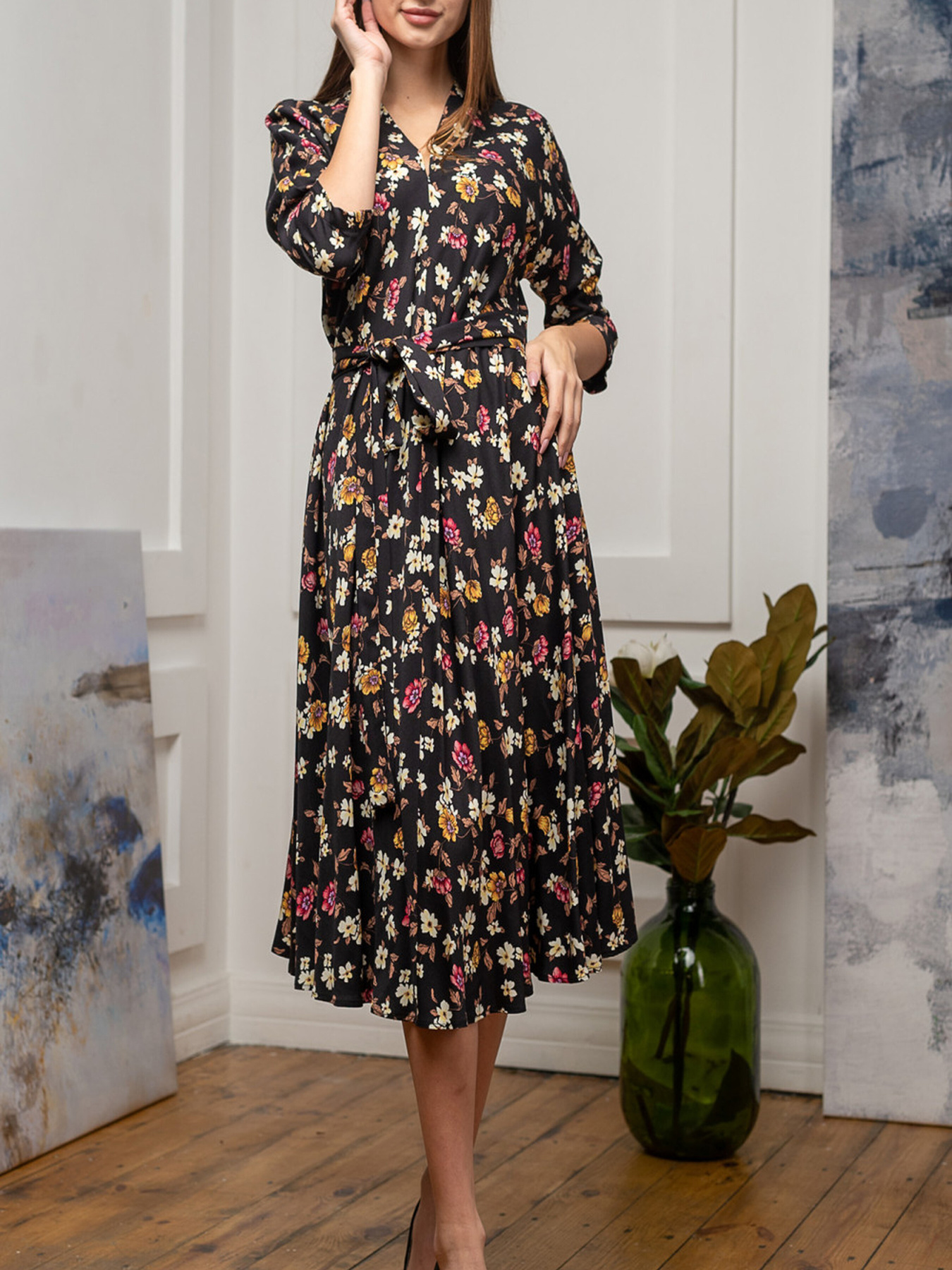 Сукня міді LadyLike модель ll173016591-chornij Фото