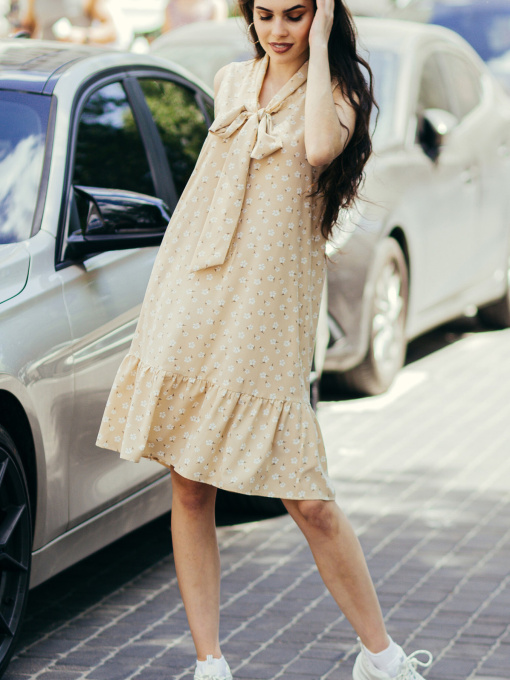 Платье миди LadyLike модель ll196413889-bezhevij Фото