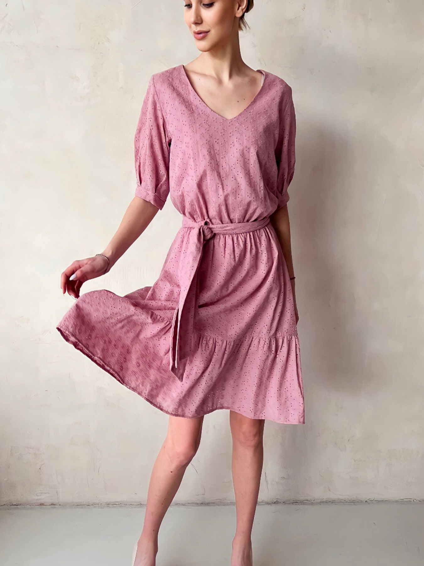 Сукня міді LadyLike модель ll196910011-rozhevij Фото