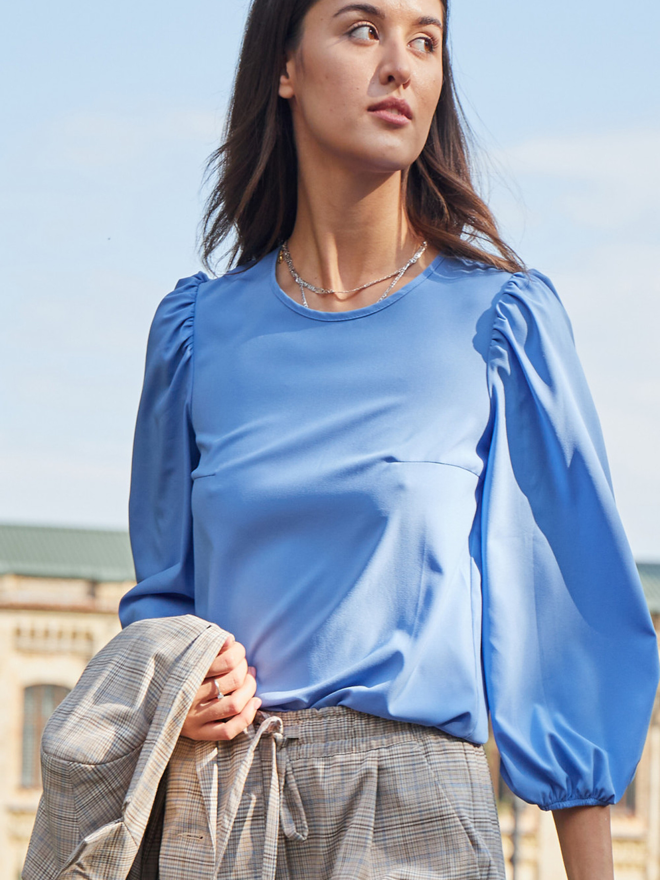 Блуза LadyLike модель ll211910069-blakitnij Блуза LadyLike модель ll211910069-blakitnij Фото