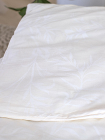 Комплект постельного белья белого цвета с орнаментом из сатина Ecotton модель 19582 Комплект постельного белья белого цвета с орнаментом из сатина Ecotton модель 19582 Фото