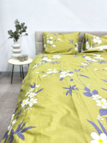 Комплект постельного белья Евро горчичный Ecotton модель 23342 Фото