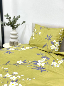 Комплект постельного белья Евро горчичный Ecotton модель 23342 Фото