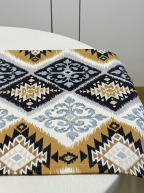 Ранер-доріжка для обіднього столу DUCK водовідштовхуюча з орнаментом синьо-жовта Ecotton модель 25002 Фото