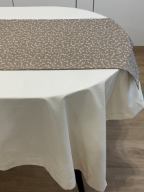 Раннер-дорожка для обеденного стола DUCK водоотталкивающая кремовая Khave Ecotton модель 25008 Фото