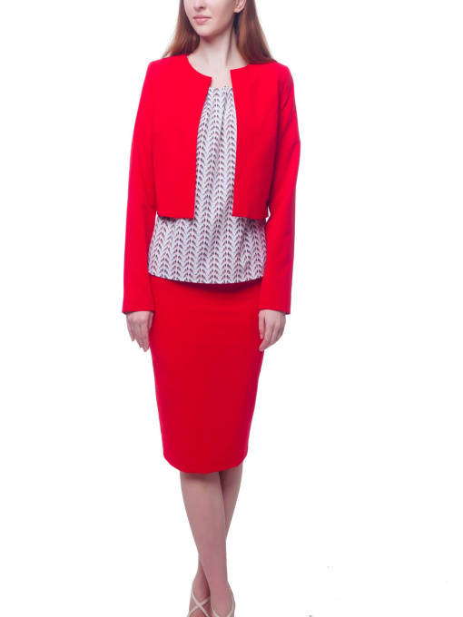 Спідниця міді LadyLike модель ll109060010-chervonij Фото