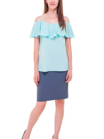 Блуза LadyLike модель ll151410042-biryuzovij Фото