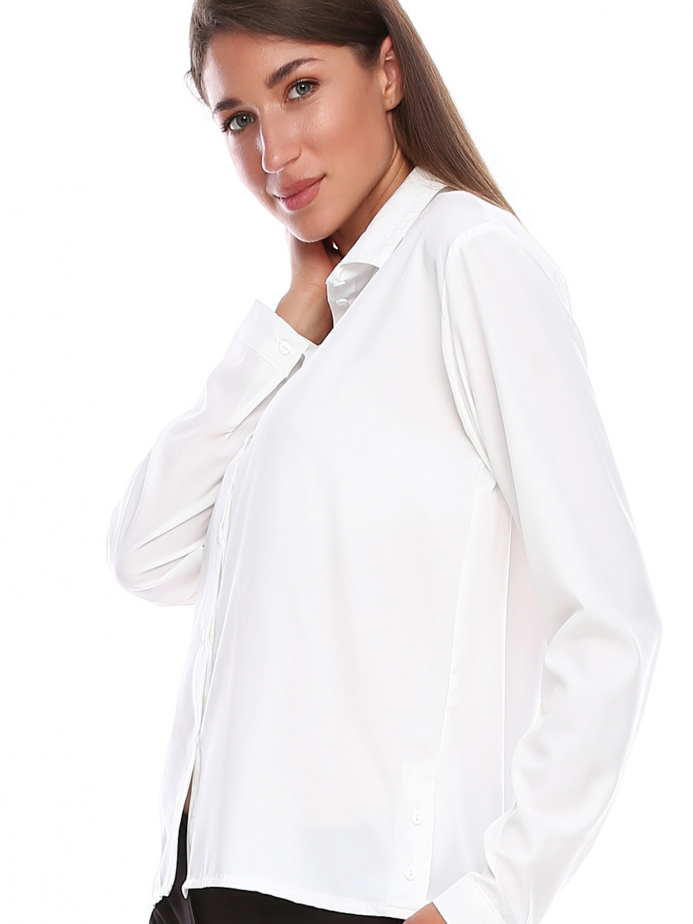 Рубашка повседневная LadyLike модель ll164910001-molochnij Фото