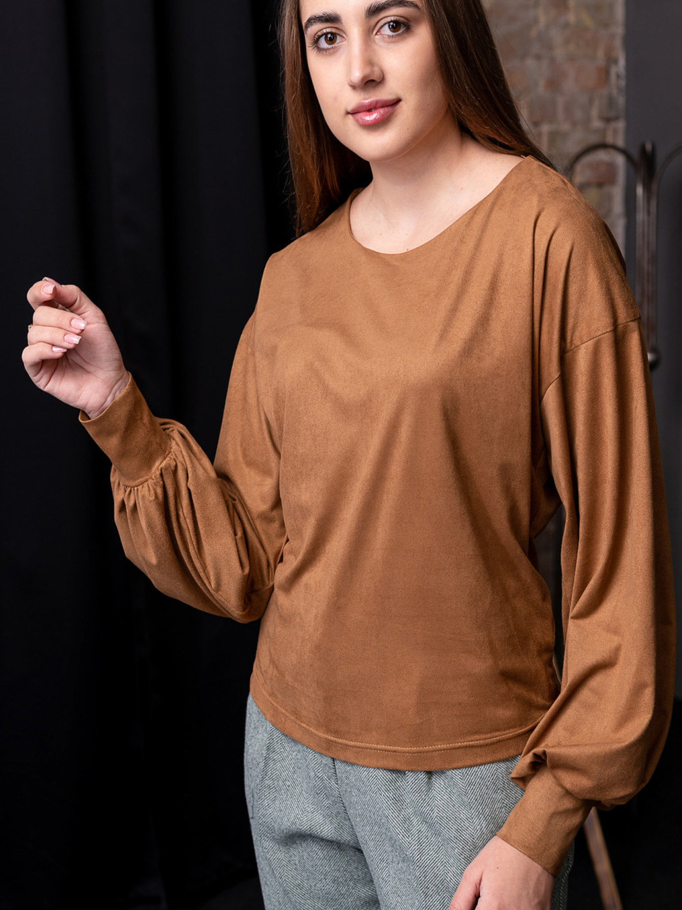 Джемпер LadyLike модель ll188570084-korichnevij Фото