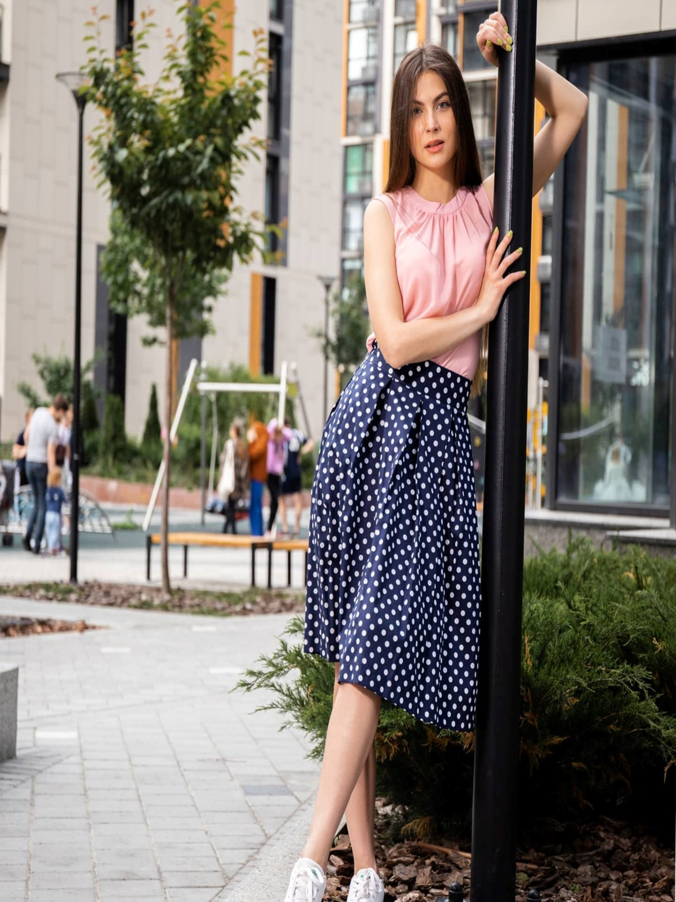 Спідниця міді LadyLike модель ll72613364-sinij Фото