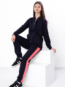 Спортивный костюм Носи своє модель 6152-057-1-chorn-sinj-pomaranchevij-koral Фото