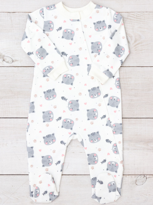 Нательный комбинезон Носи своє модель 5032-024-5-sr-kotiki-na-molochnomu Фото