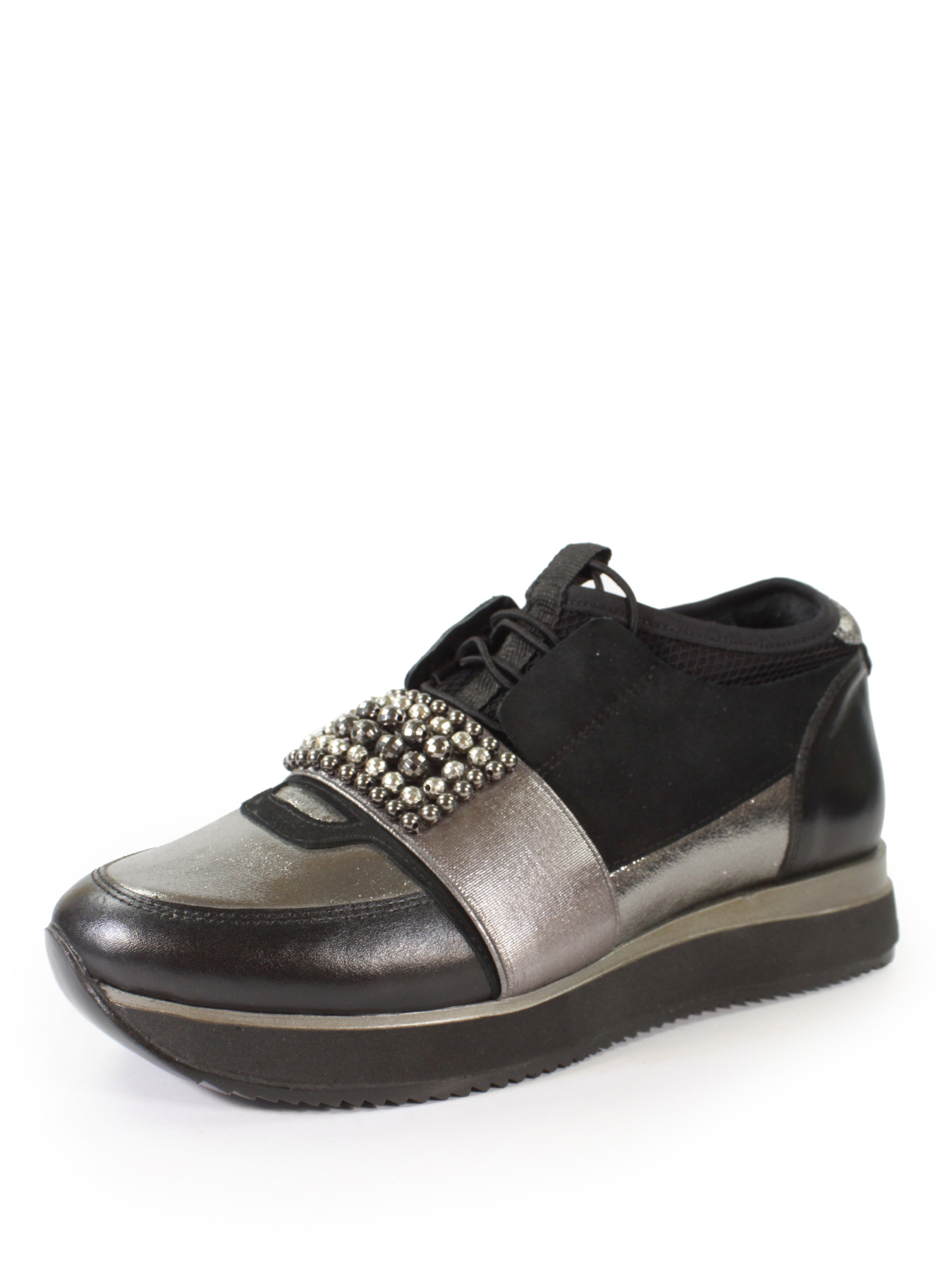 Кроссовки It-girl модель D19YA-205black-silver Фото