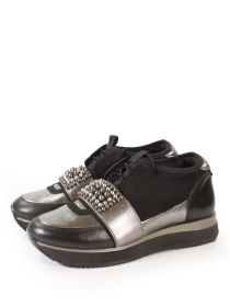 Кроссовки It-girl модель D19YA-205black-silver Фото