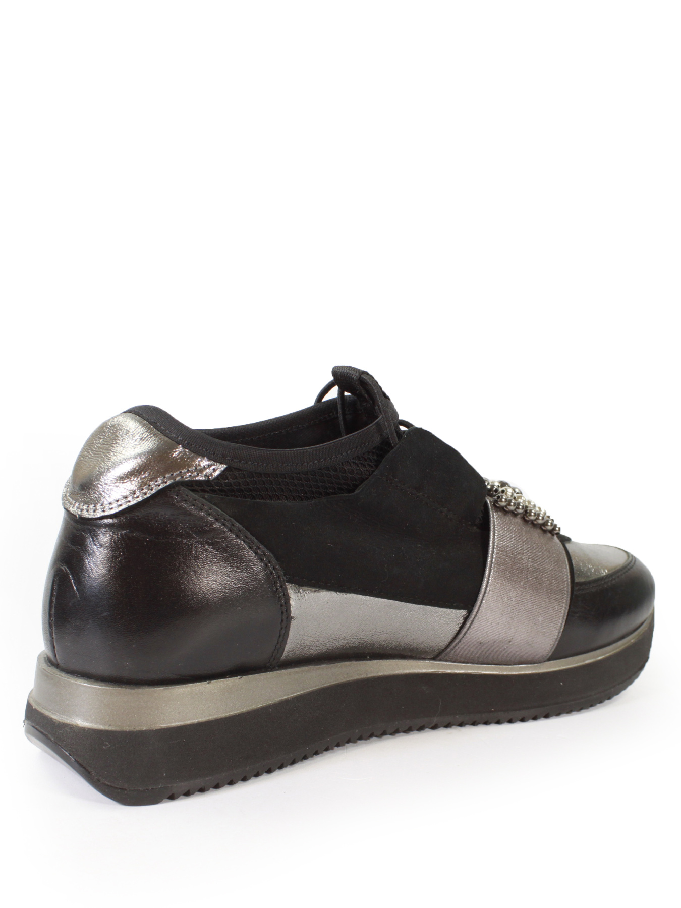 Кроссовки повседневные It-girl модель D19YA-205black-silver Фото