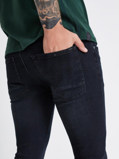 Мужские джинсы slim fit классические приталенные черные модель 10037716 — фото 4 - INTERTOP