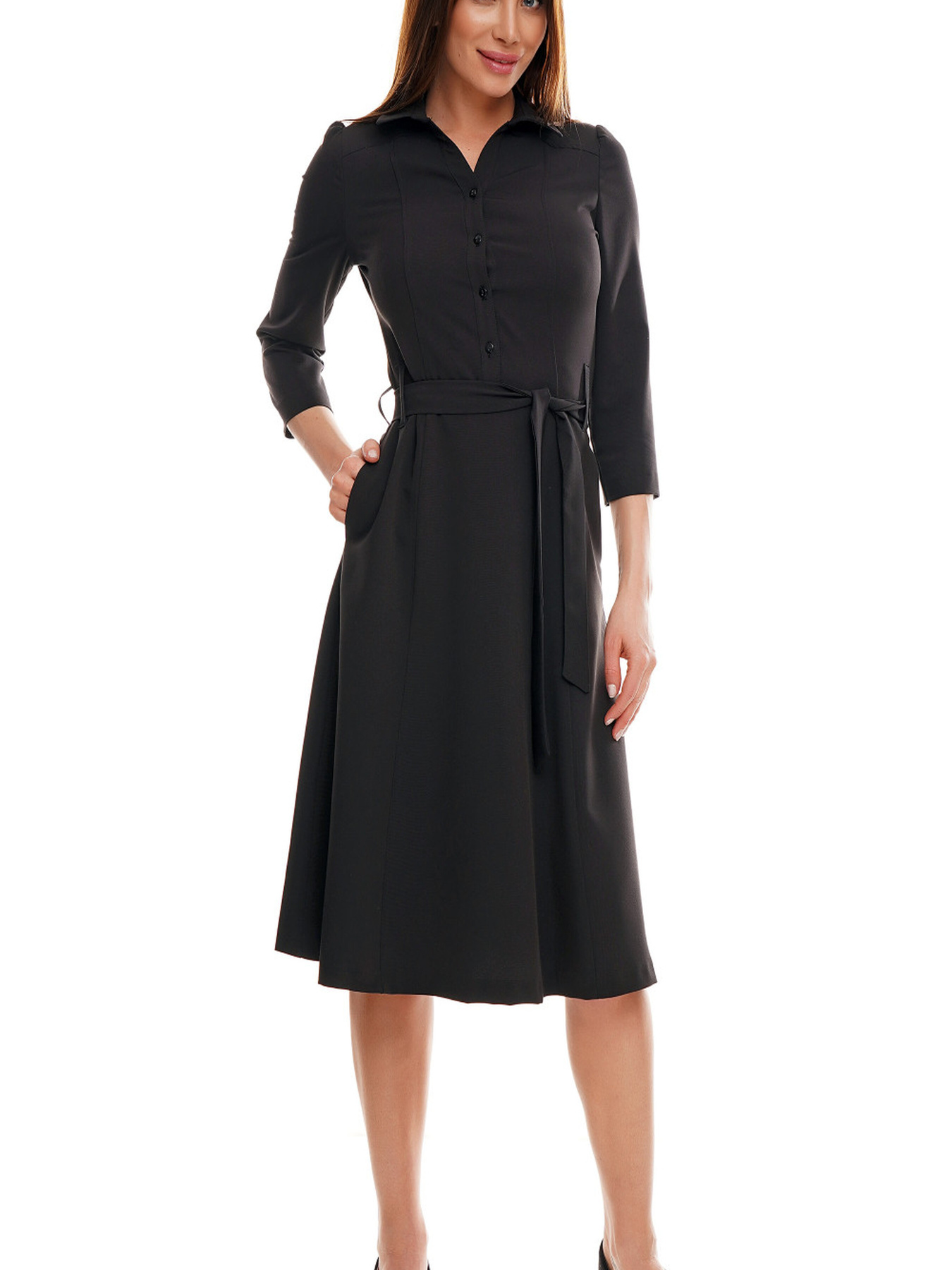 Платье миди LadyLike модель ll101920092-chornij Фото