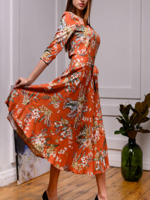 Платье миди LadyLike модель ll99416986-pomaranchevij Фото