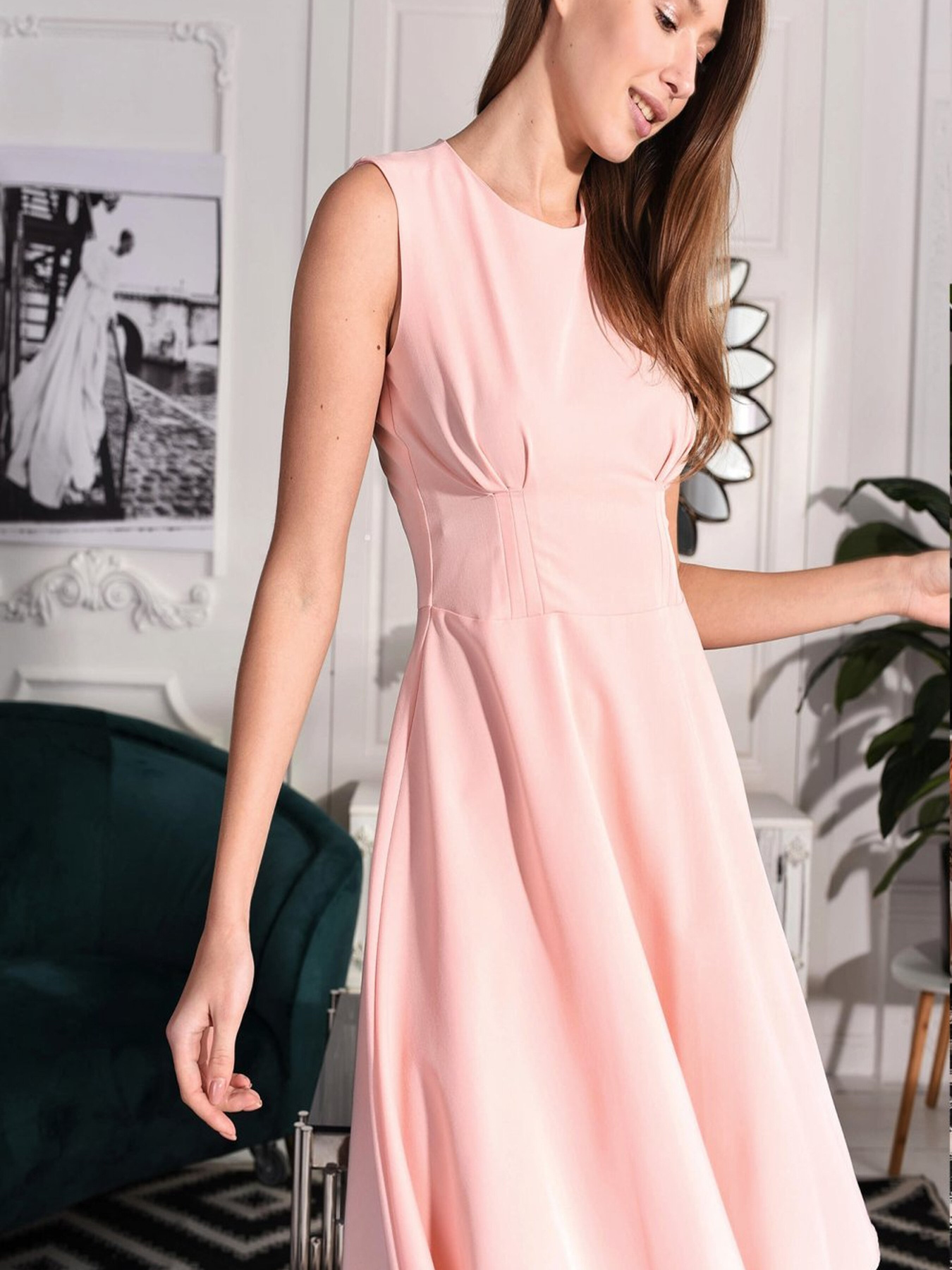 Платье мини LadyLike модель ll181720011-persikovij Фото