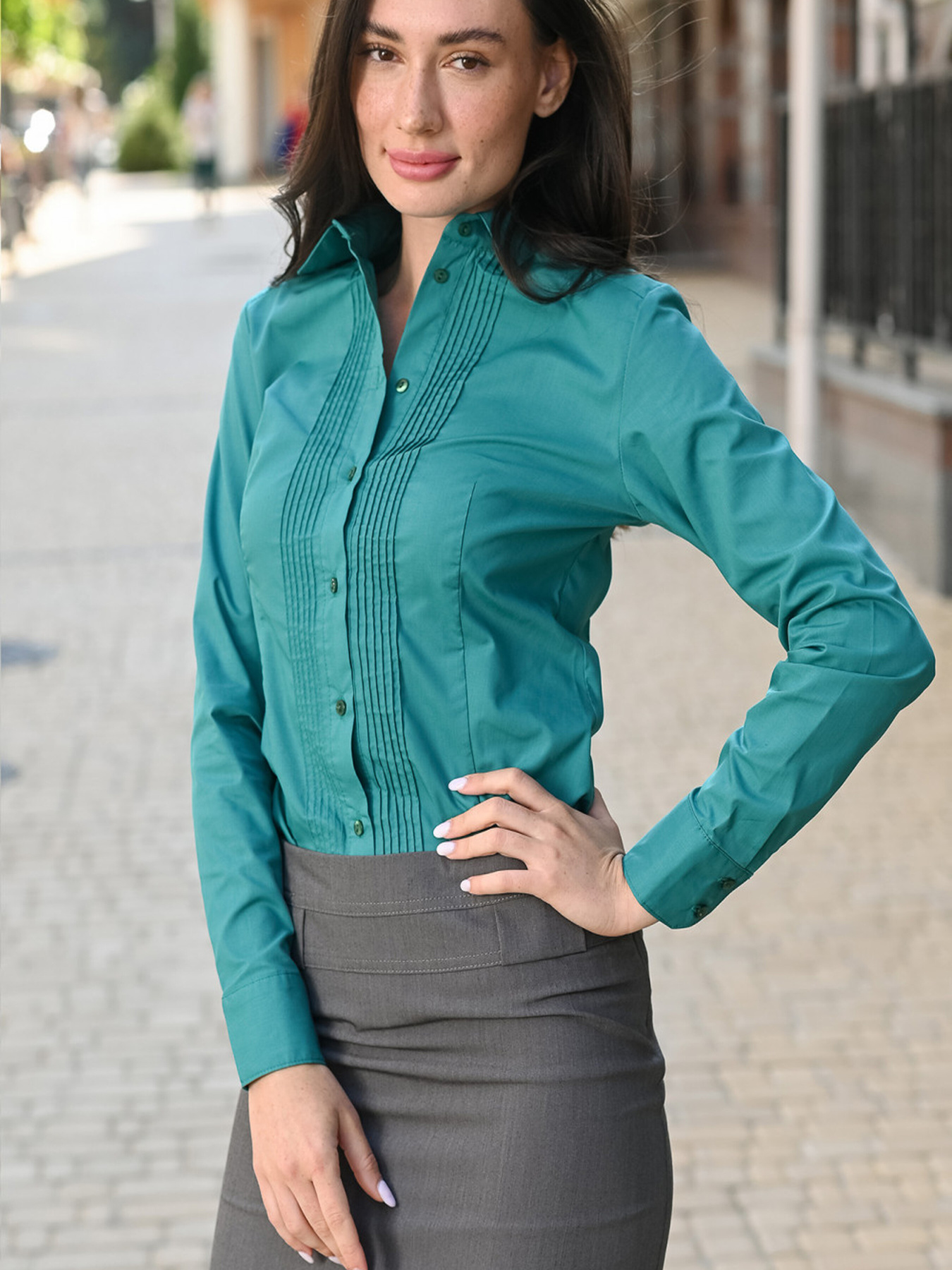 Блуза LadyLike модель ll86610074-zelenij Фото