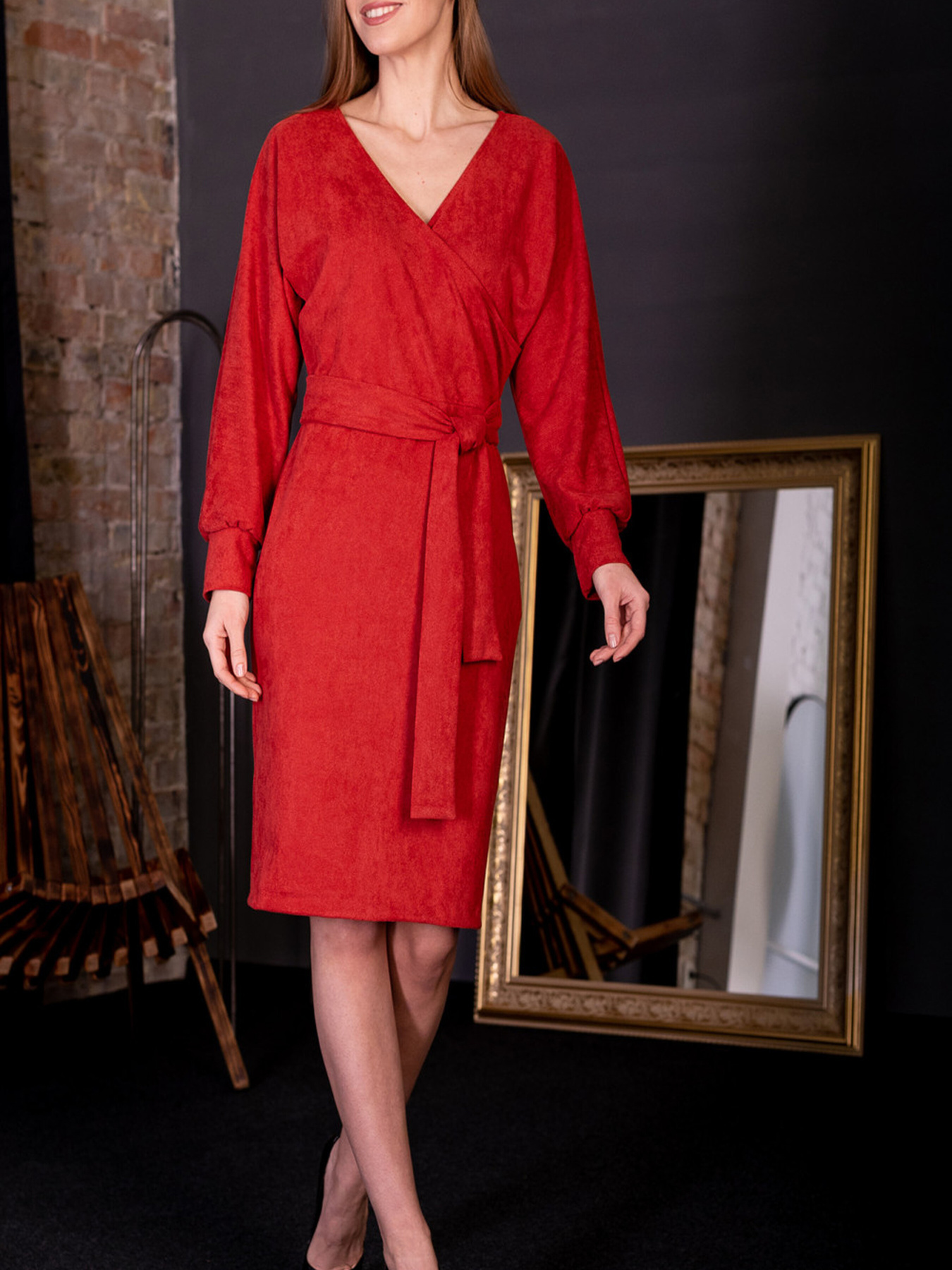 Сукня міді LadyLike модель ll170170011-chervonij Фото