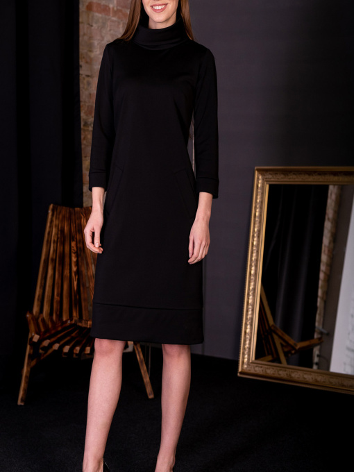 Платье миди LadyLike модель ll111470090-chornij Фото