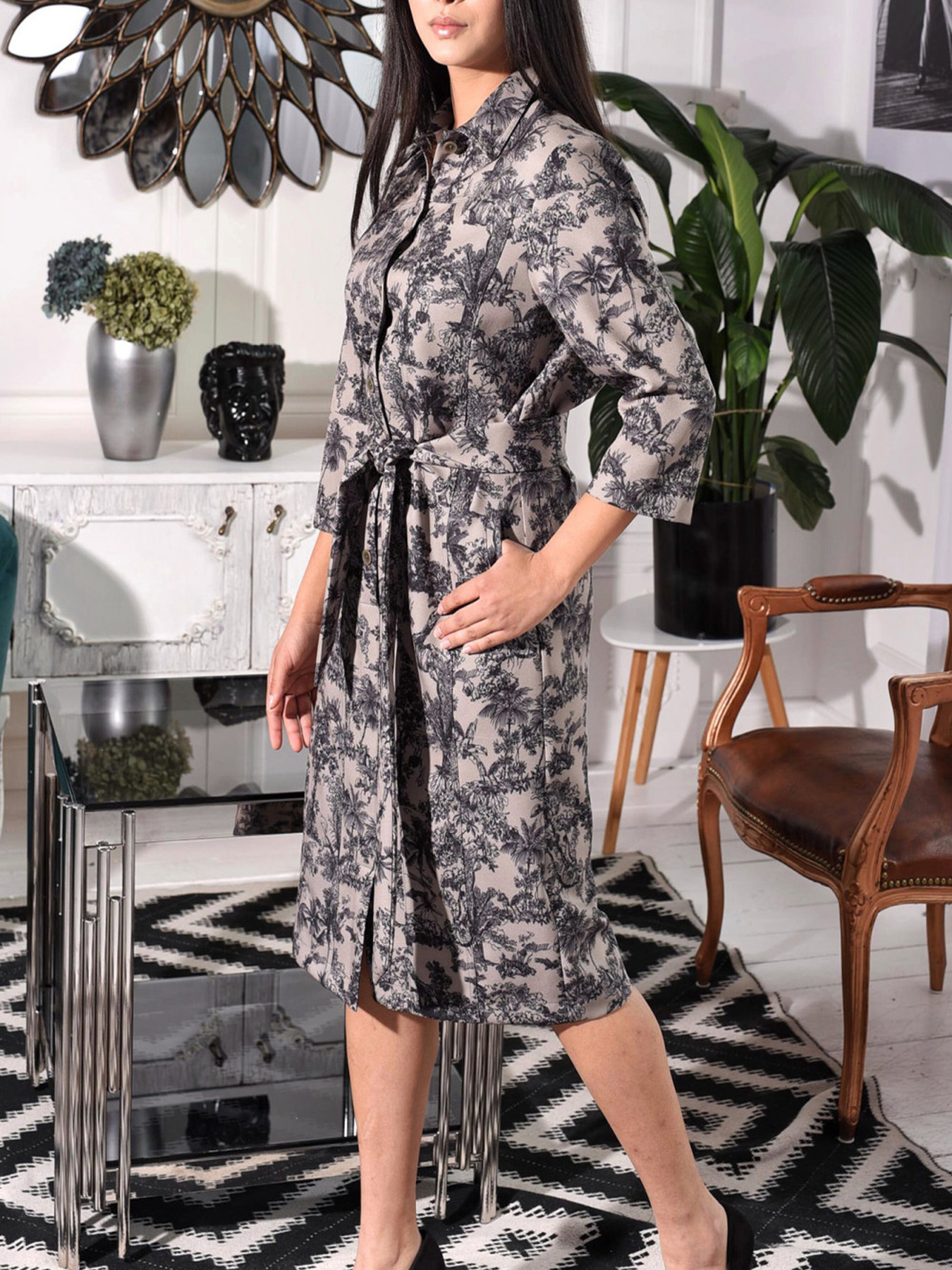 Сукня міді LadyLike модель ll192227492-bezhevij Фото