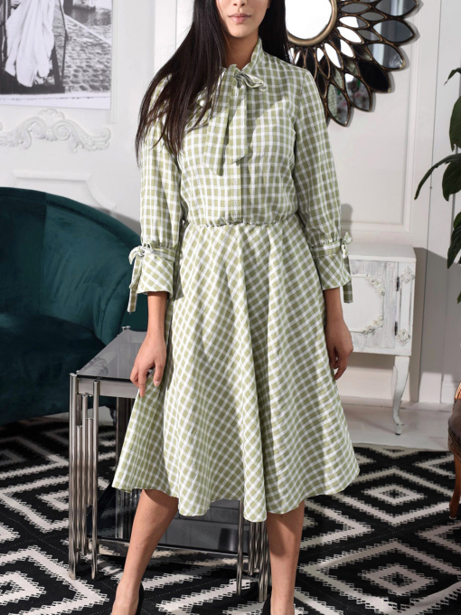 Платье миди LadyLike модель ll191552247-olivkovij Фото