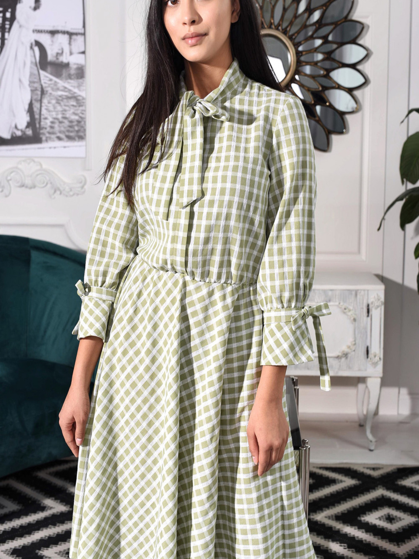 Сукня міді LadyLike модель ll191552247-olivkovij Фото