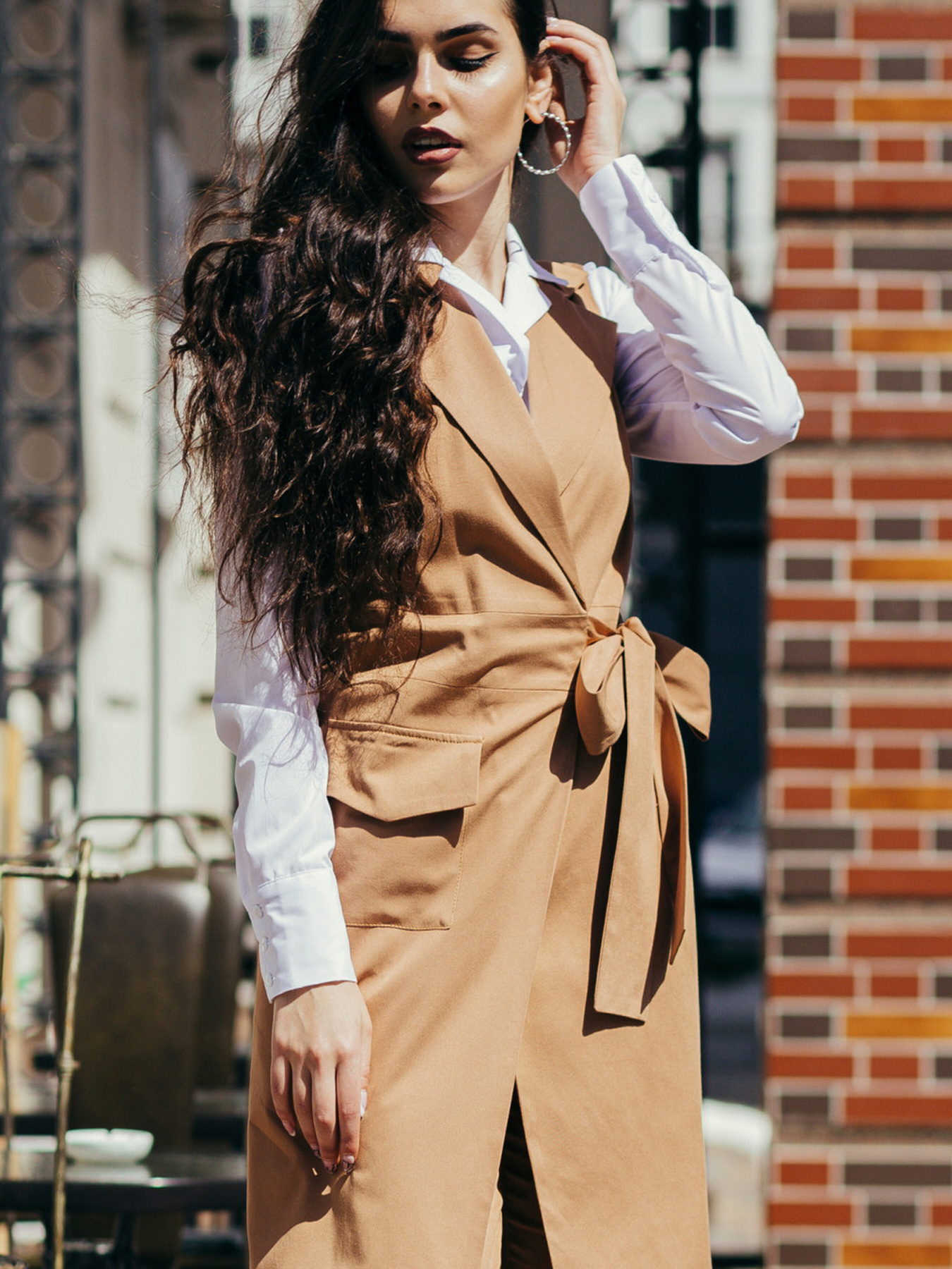 Жилет классический LadyLike модель ll192820089-bezhevij Фото