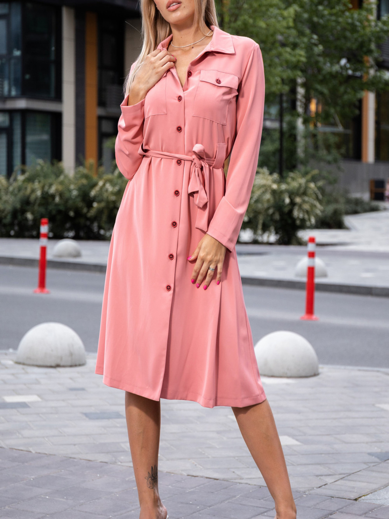 Сукня міді LadyLike модель ll178020011-rozhevij Фото