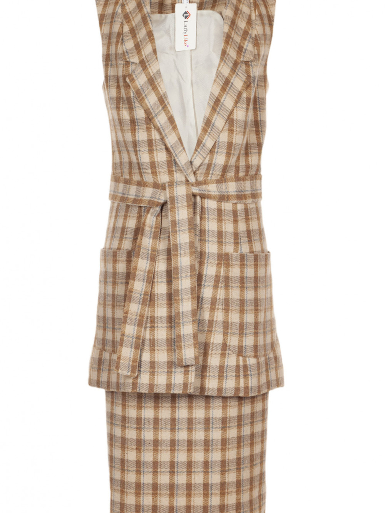 Классический жилет LadyLike модель ll149463385-bezhevij Фото