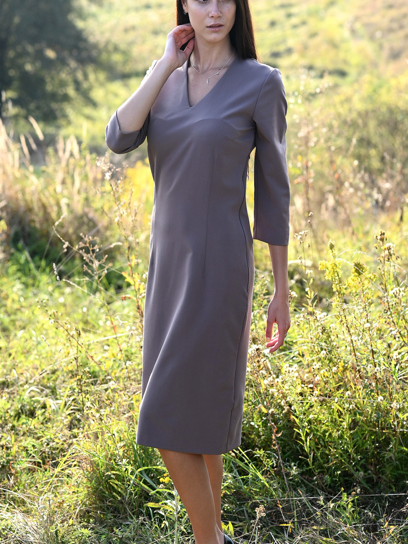 Сукня міді LadyLike модель ll205220087-bezhevij Фото