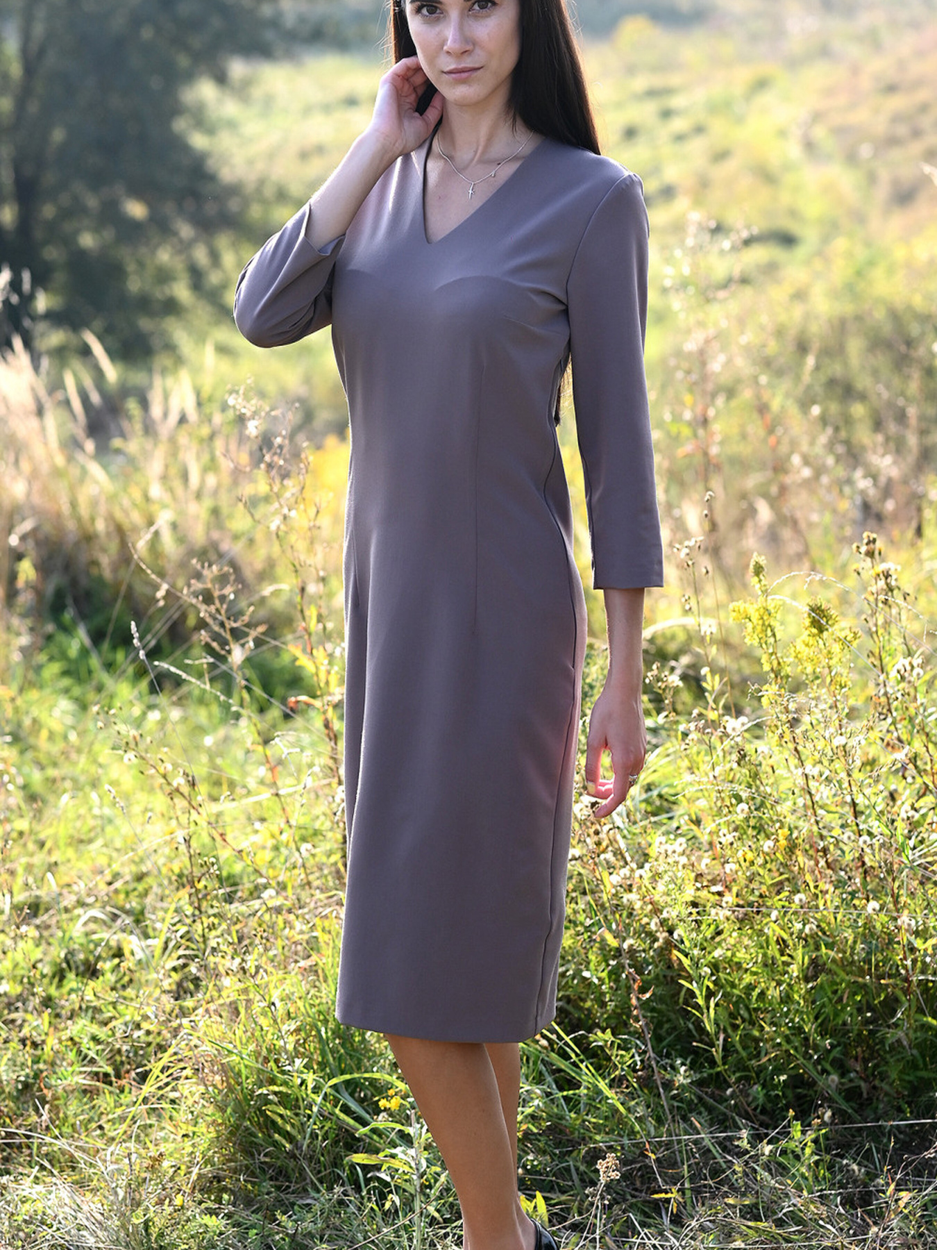 Сукня міді LadyLike модель ll205220087-bezhevij Фото