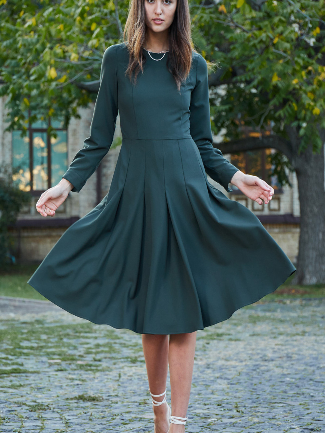 Платье миди LadyLike модель ll208120143-zelenij Фото