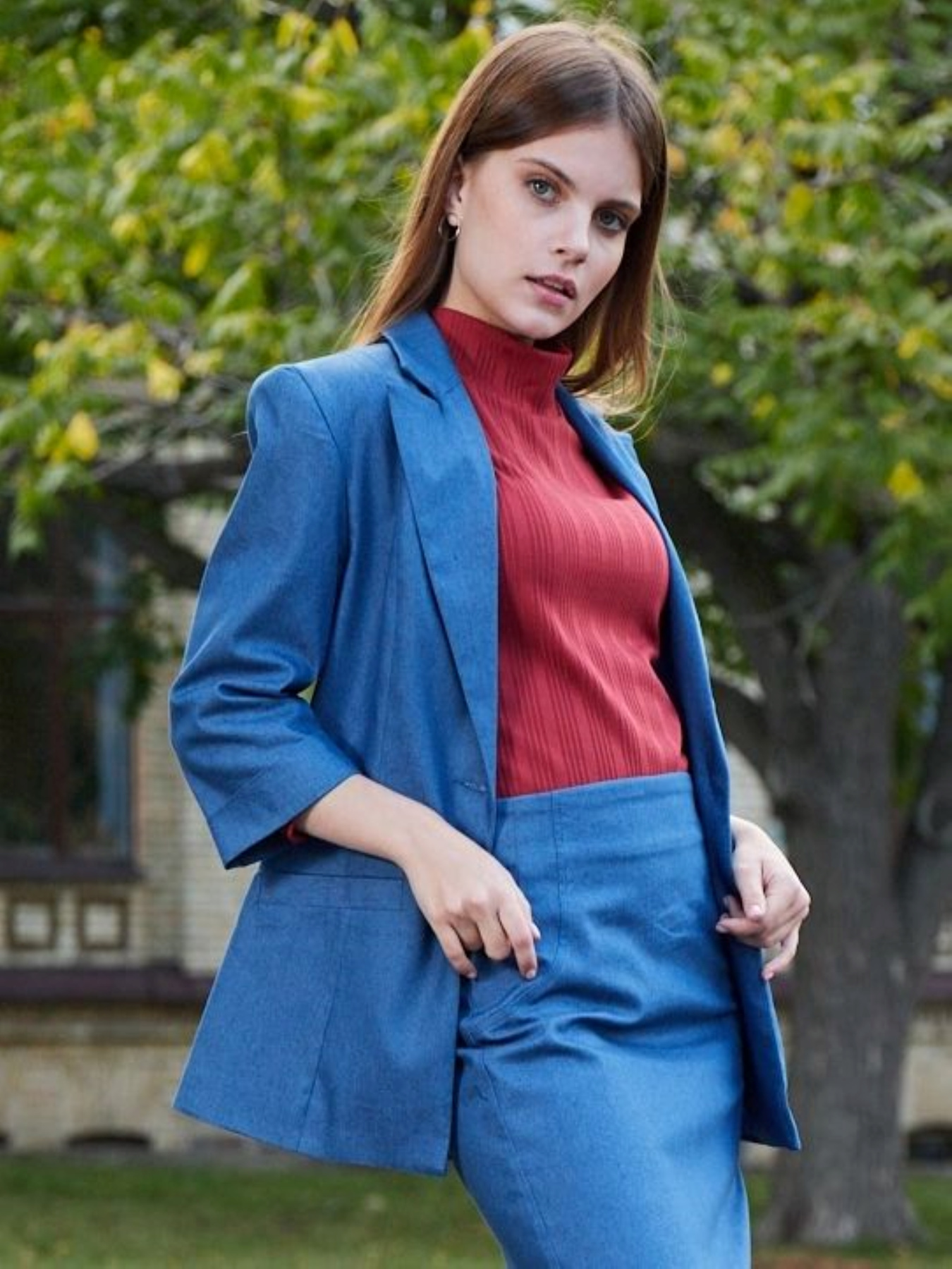 Спідниця міді LadyLike модель ll31880069-blakitnij Фото