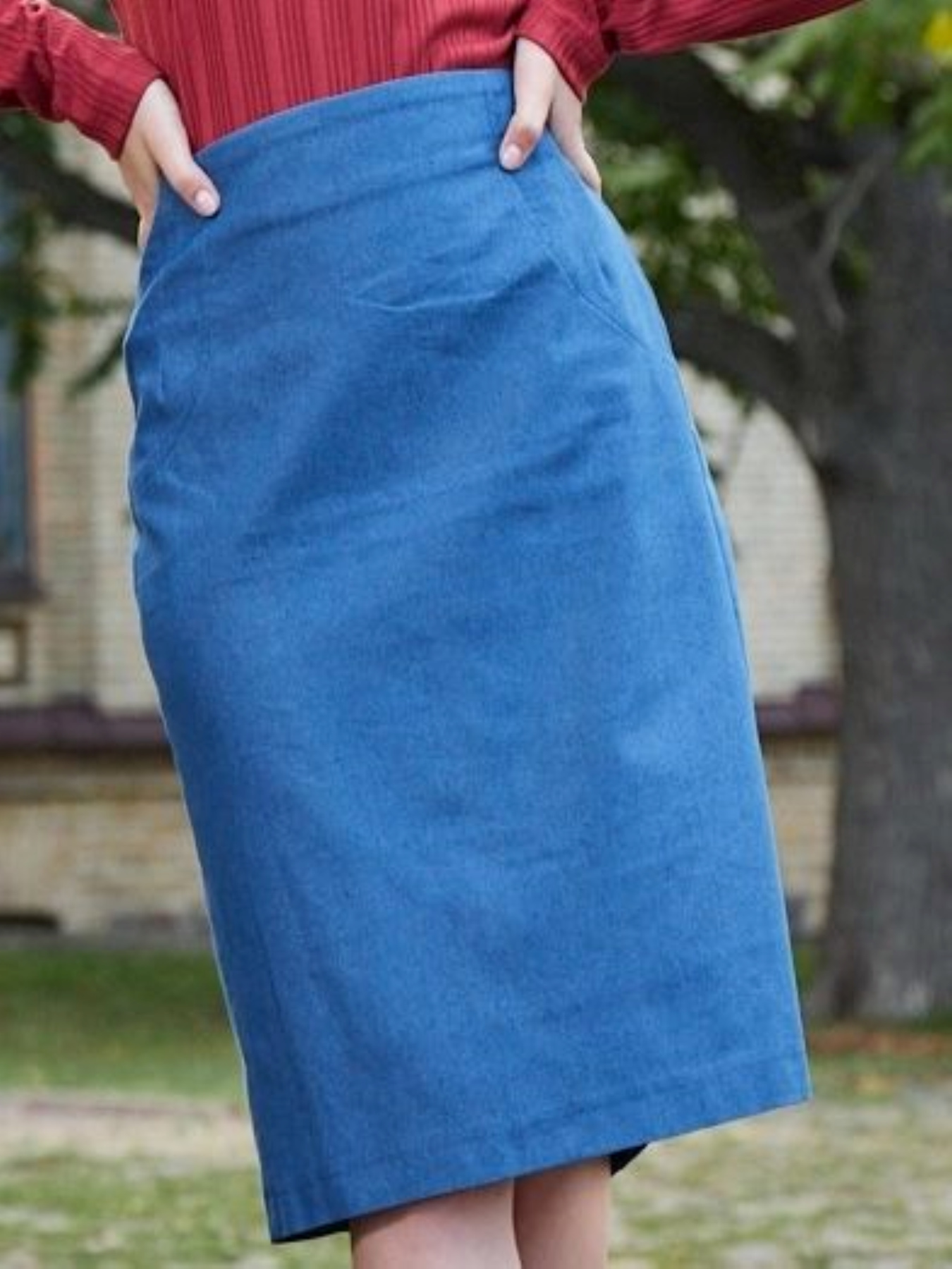 Спідниця міді LadyLike модель ll31880069-blakitnij Фото