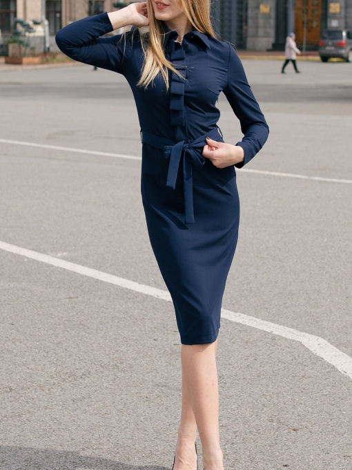 Платье миди LadyLike модель ll19020163-sinj Фото