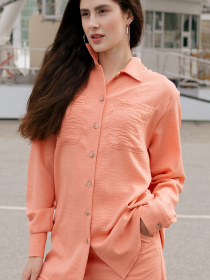 Рубашка повседневная LadyLike модель ll212710013-koralovij Фото