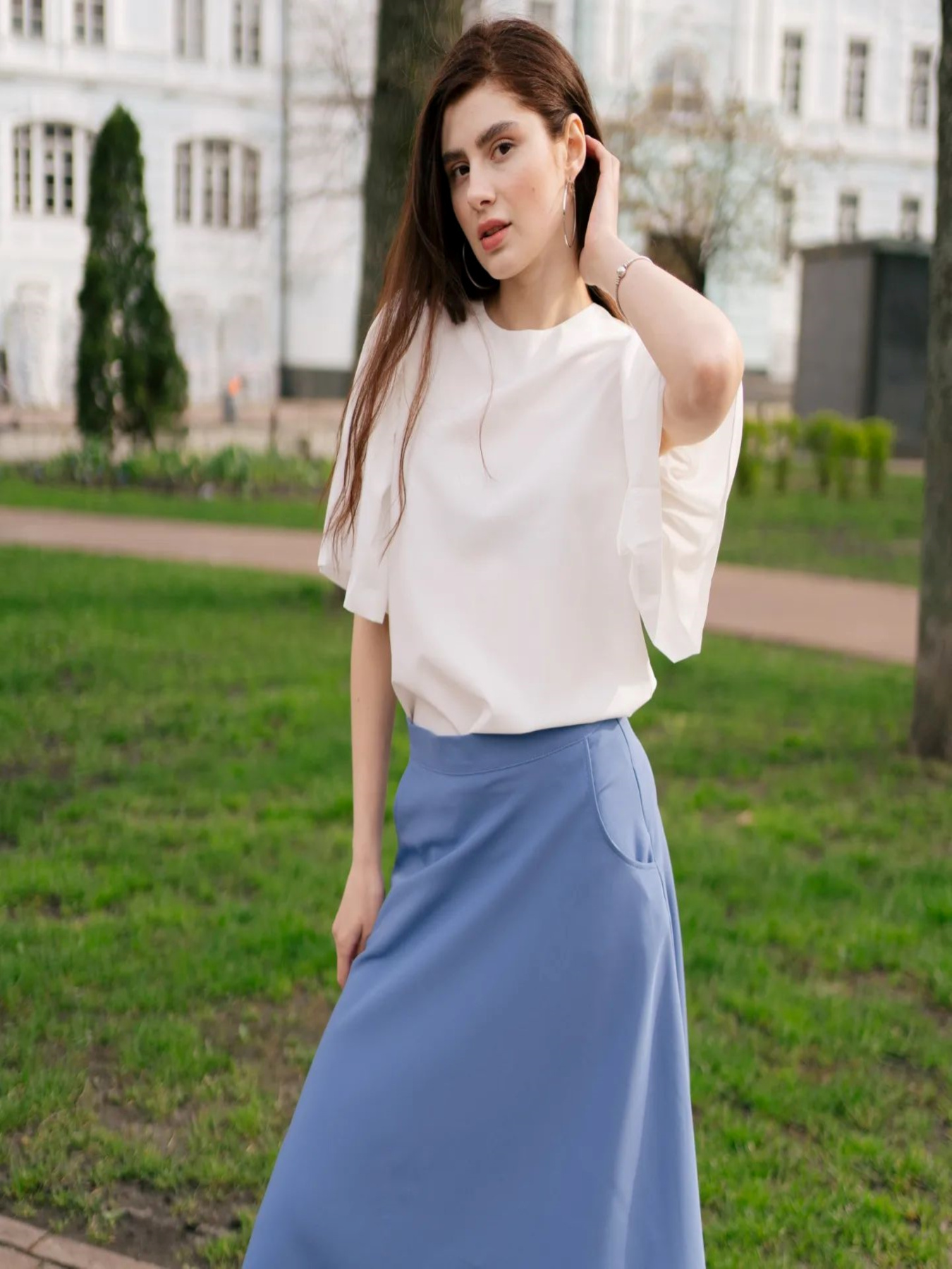 Юбка миди LadyLike модель ll207520065-sinj Фото