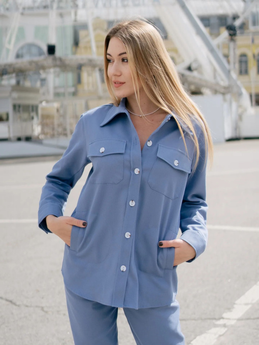 Рубашка LadyLike модель ll191980069-blakitnij Фото