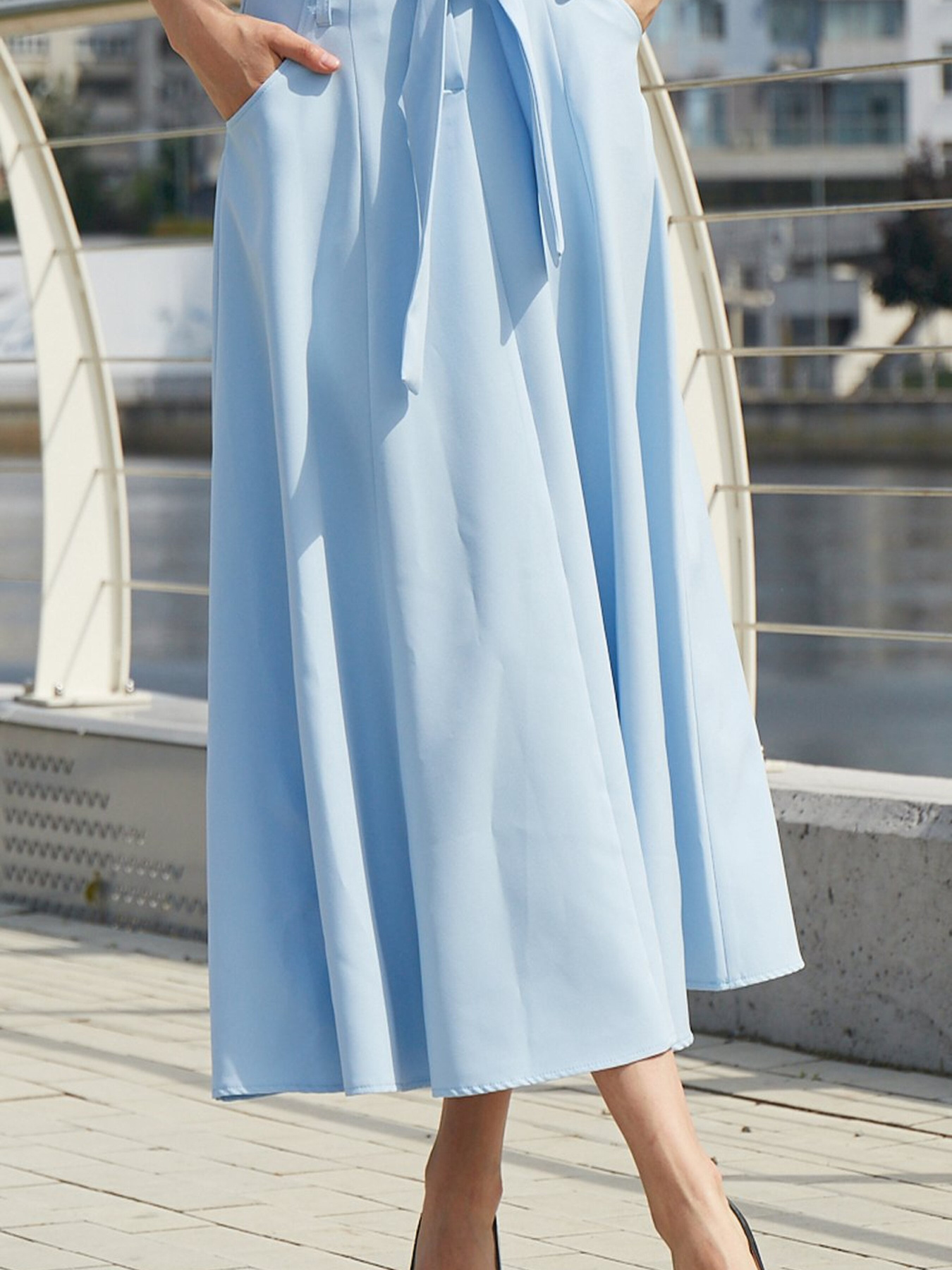 Спідниця міді LadyLike модель ll197620069-blakitnij Фото