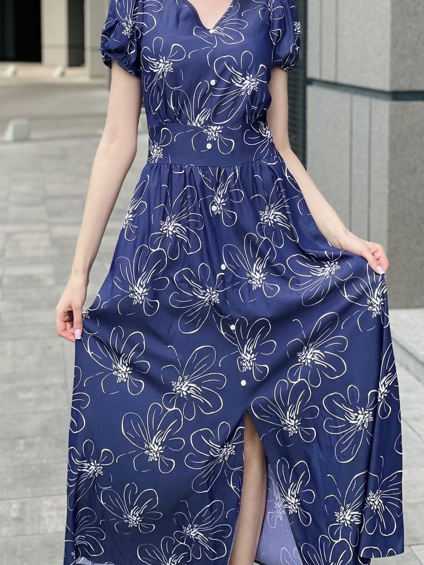 Платье миди LadyLike модель ll214015664-sinj Фото