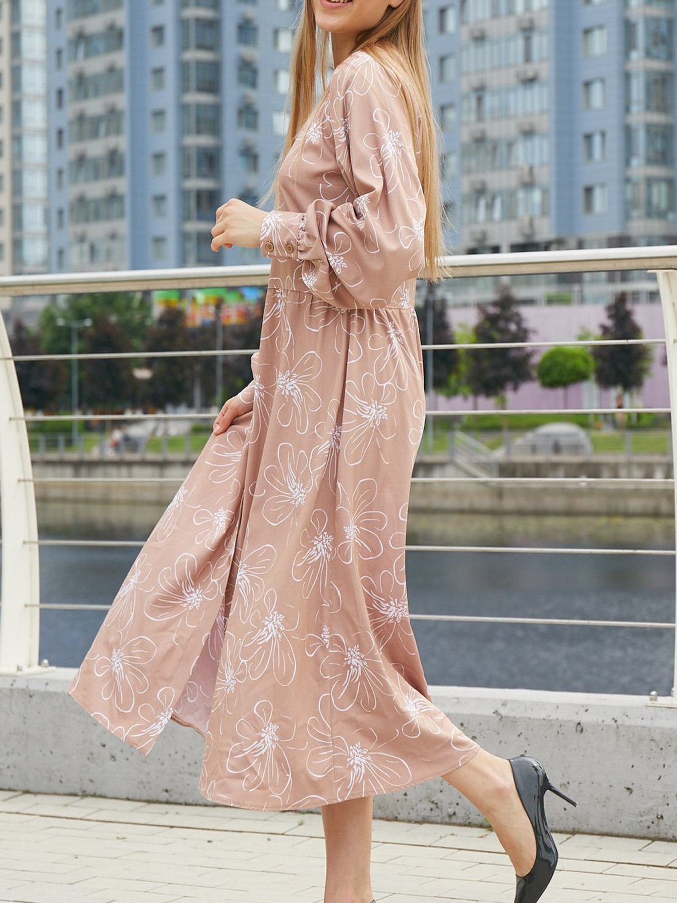 Сукня міді LadyLike модель ll214316789-bezhevij Фото