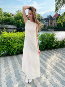 Платье макси LadyLike модель ll916610089-bezhevij Фото