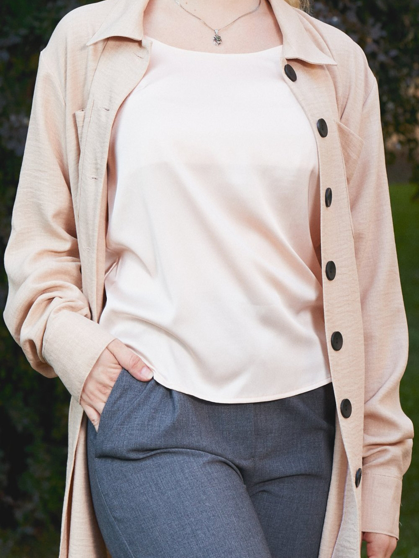 Сорочка повсякденна LadyLike модель ll212750089-bezhevij Фото