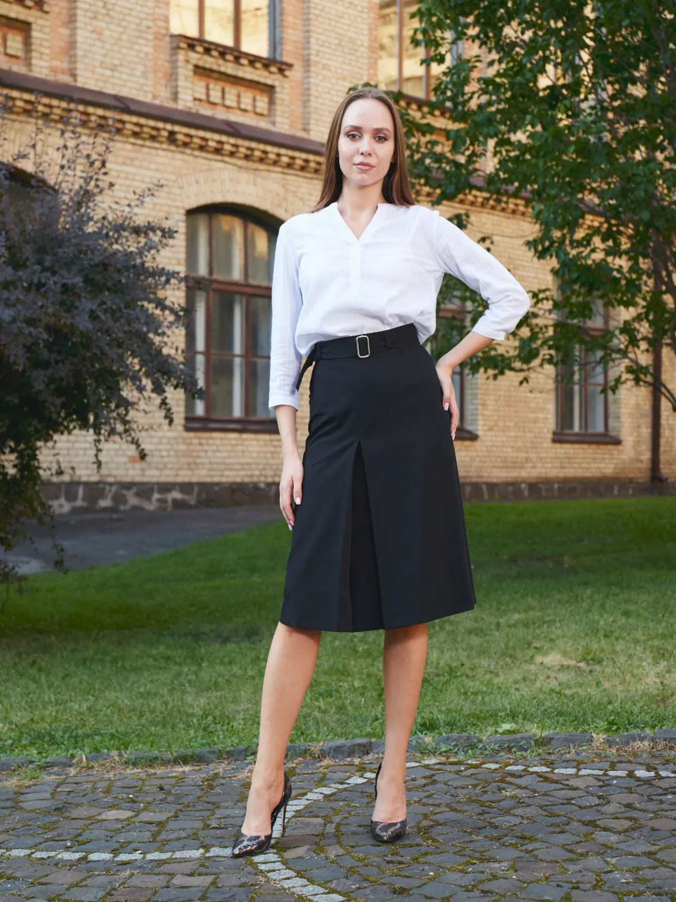 Спідниця міді LadyLike модель ll143520090-chornij Фото