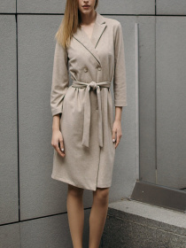 Платье мини LadyLike модель ll162760088-bezhevij Фото