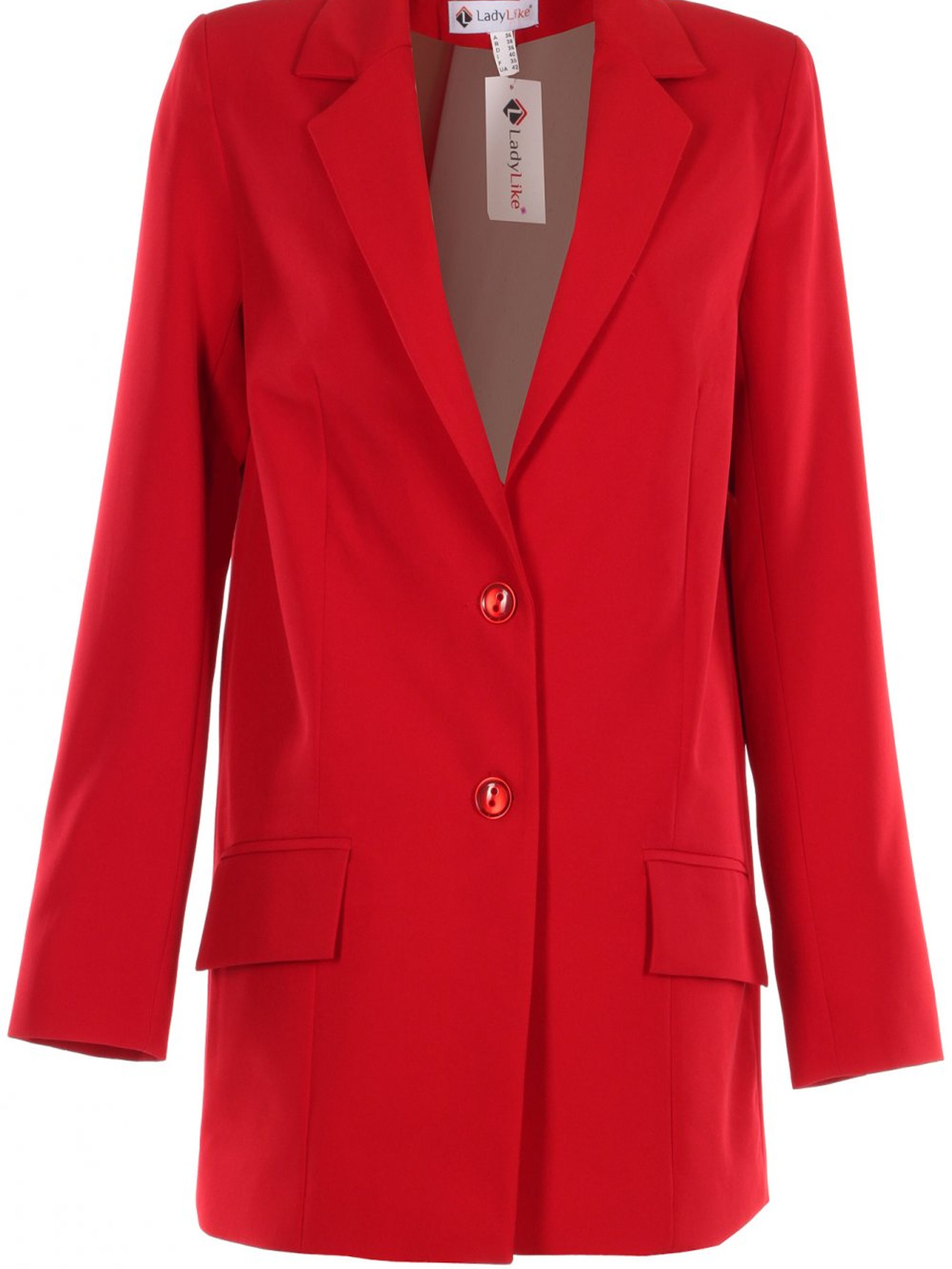 Жіночий Піджак LadyLike  (ll171020011-chervonij) колір червоний, матеріал бавовна/поліестер