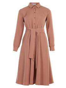 Платье миди LadyLike модель ll174320089-bezhevij Фото